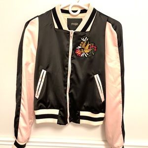 Maje Women Basla Black Bomber Jacket